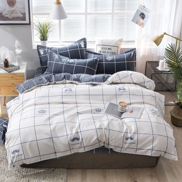 4pcs cotton set bedding king size quilt coversmooth four seasons for available children duvet cover set
